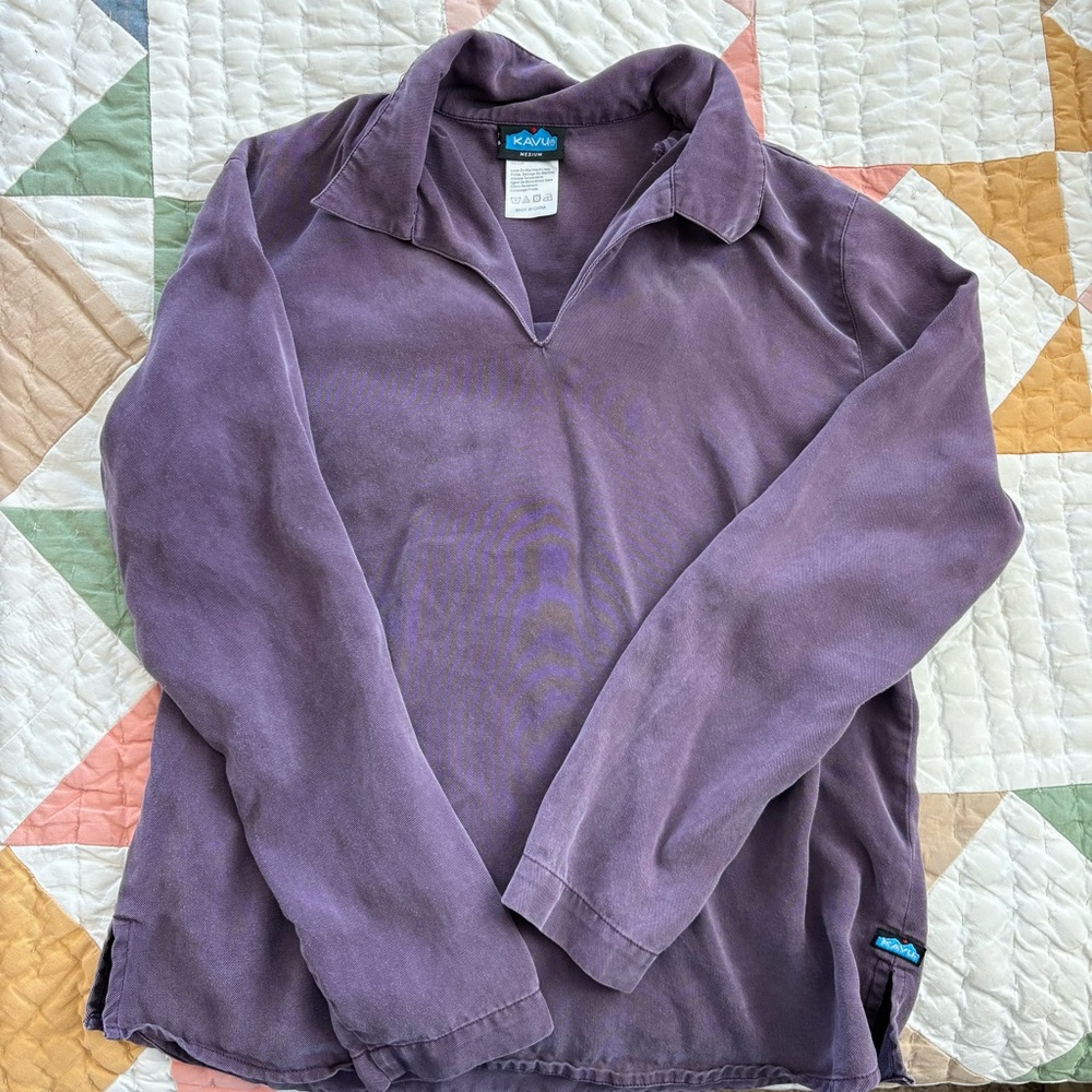 Kavu 90’s Vintage Purple Collared Climbing Shirt